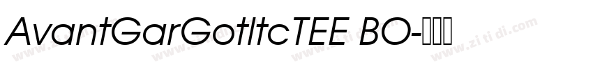 AvantGarGotltcTEE BO字体转换